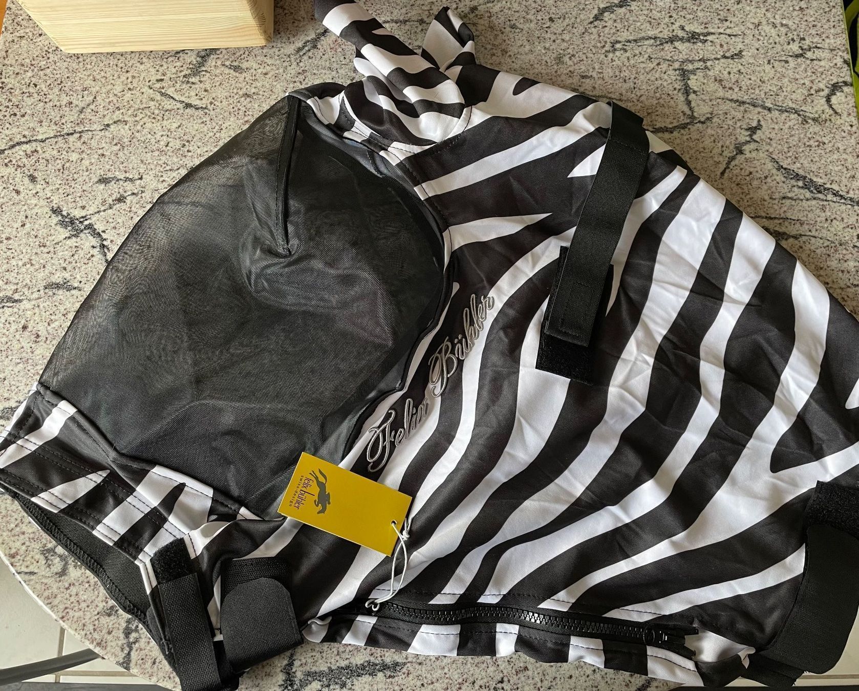 Felix Bühler Briglie & Cavezze: Fliegenmaske Zebra – Nuovo e nell'imballaggio originale da Dottikon venduto da Maui-wowie