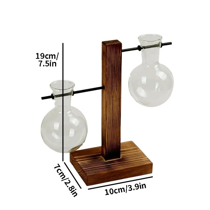 Vase & Récipients: Glühbirnen Vase  mit Holzständer – Neuf avec emballage d'origine à Tuggen par Zweitechanceboutique 1