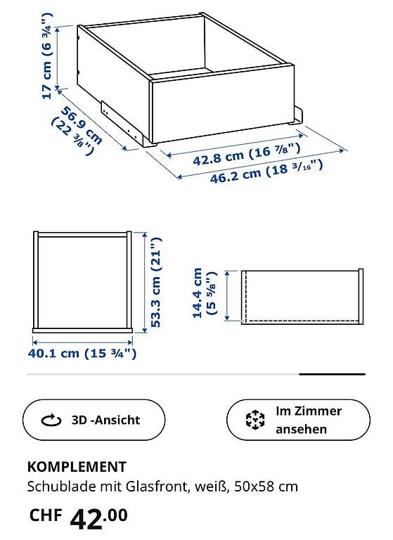 Armadi: Komplement Schublade weiss IKEA Pax Zubehör  – Usato da Rüschlikon venduto da kat_td6h 1