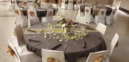 Nappes et serviettes mariage grises 100% coton