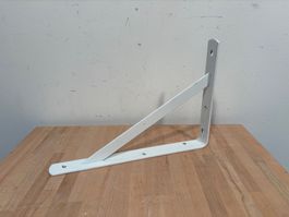 10 Stk. Weisse Wandtablartträger / Regalträger, Winkel