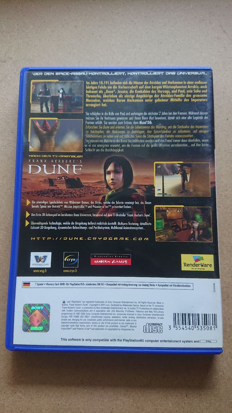 Giochi: Dune - Frank Herberts Dune - PS2 - – Usato da Chur venduto da FreakofRarity 1