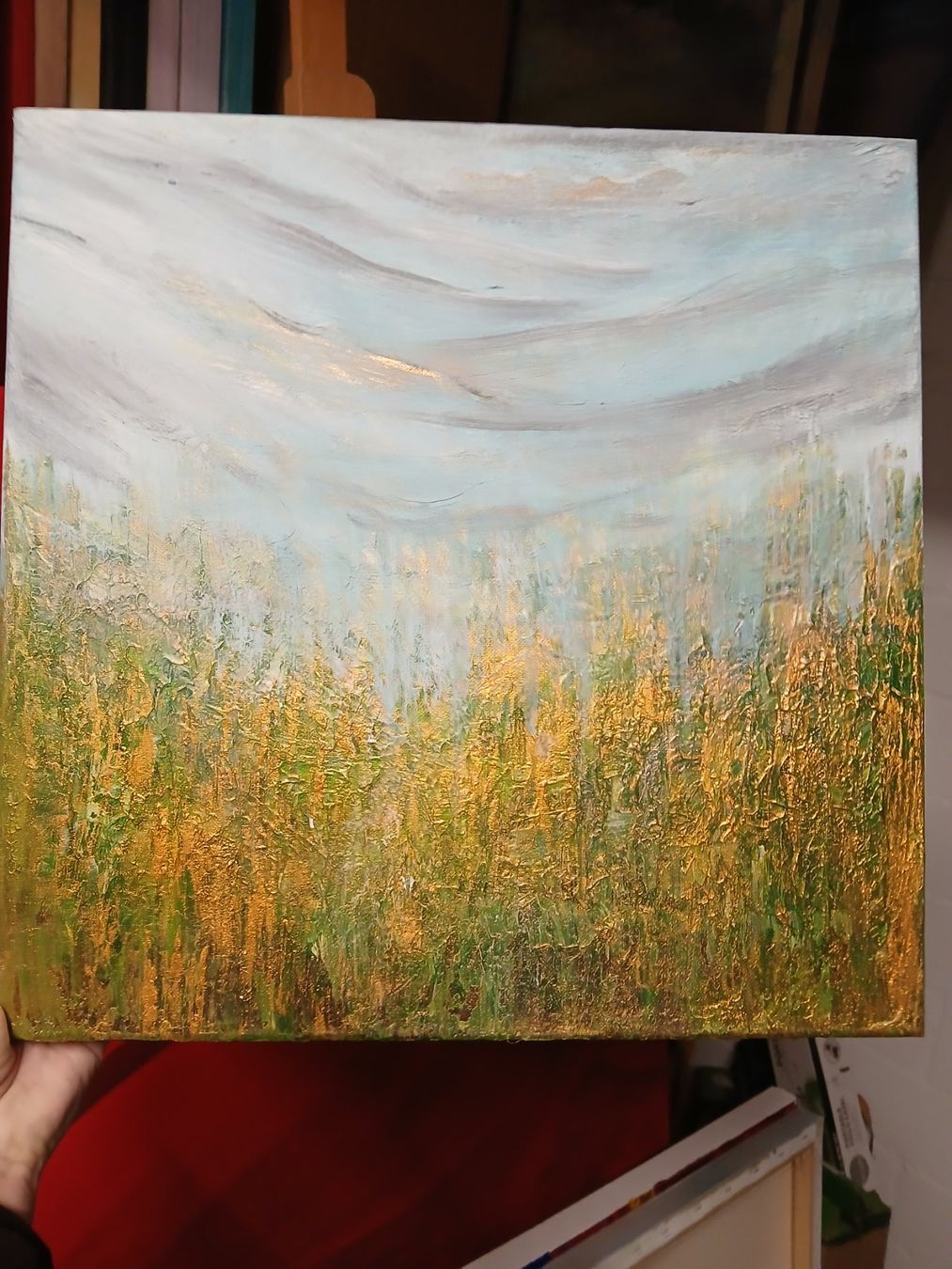 Dipinti: Originalgemälde, Abstrakte Landschaft, Leinwand 40x40 cm – Nuovo e nell'imballaggio originale da Beinwil am See venduto da Superchance 1