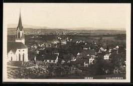 AK Villmergen, Teilansicht mit Kirche