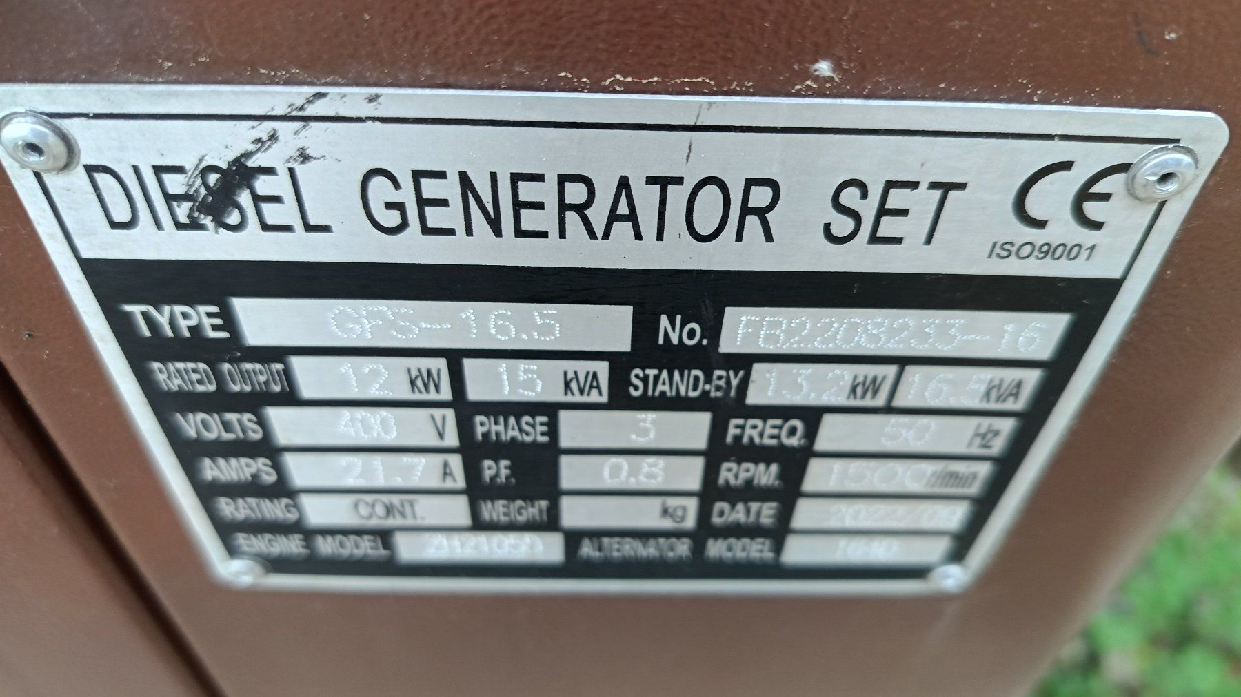 Generatori di corrente: Diesel Gernerator Electrostart – Usato da Wittenbach venduto da Aberanders 2