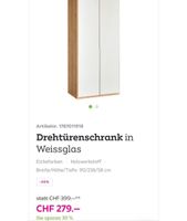 Mömax Drehtürenschrank weissglas