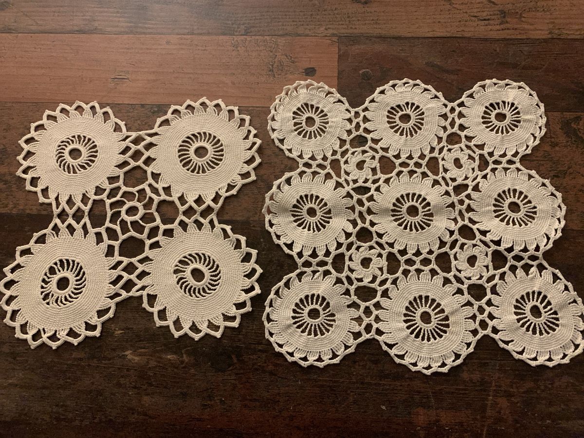 Altra biancheria da tavola: 2 häkel Handarbeit Tischtuch handmade – Usato da Nussbaumen AG venduto da brigitebardot 1