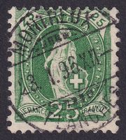 67D, Stehende Helvetia mit Vollstempel MONTREUX VD