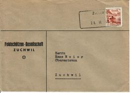 Brief, Aushilfsstempel Zuchwil 1948