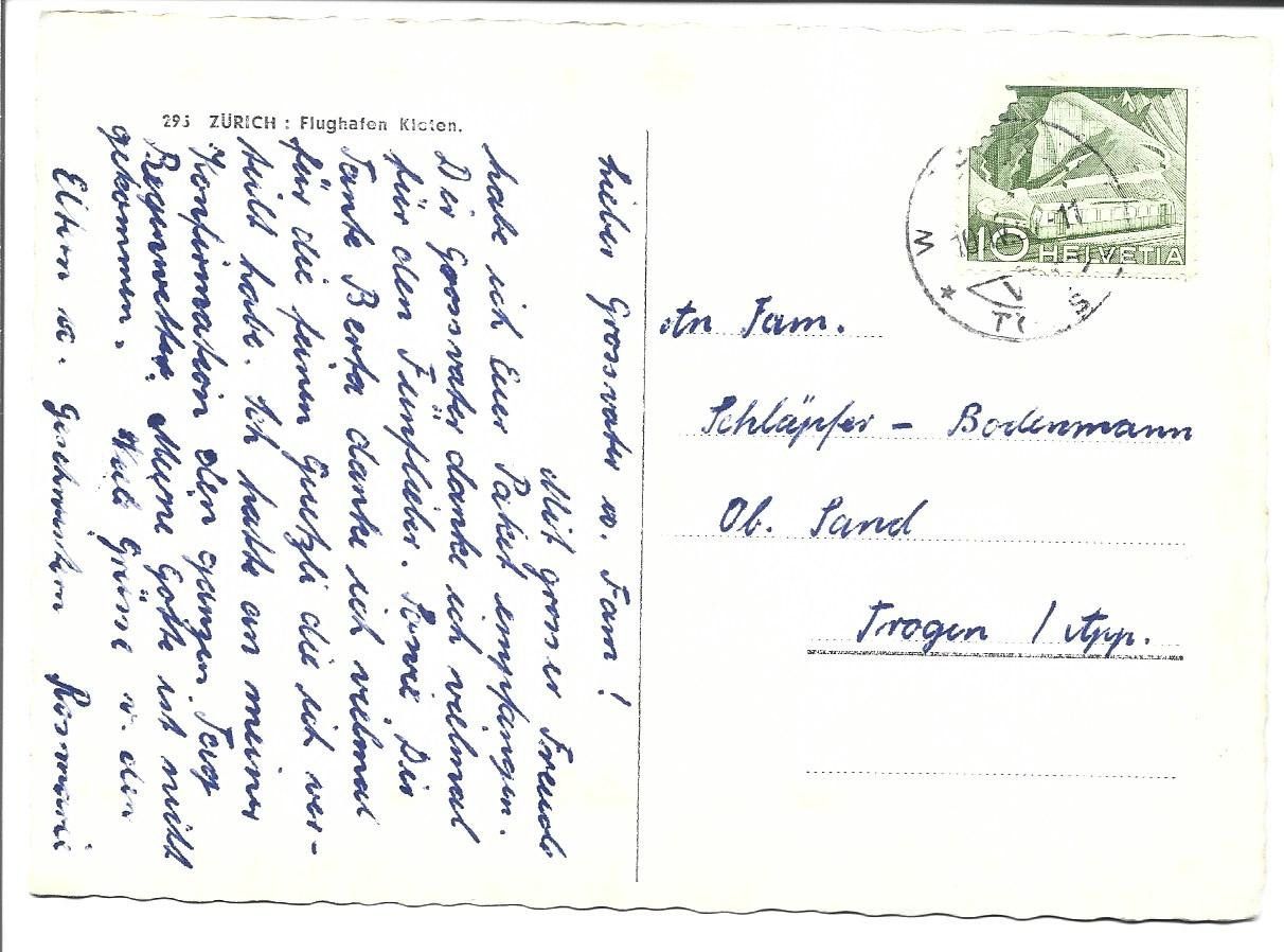 Cartoline postali: AK Flughafen  Kloten – Usato da Appenzell venduto da mai25 1