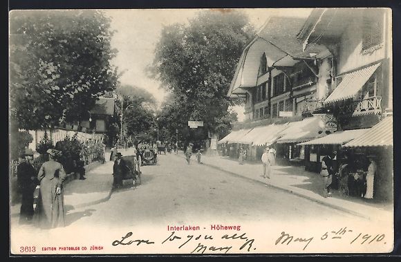 Cartes postales: Interlaken, Strasse Höheweg mit Gesch – D'occasion à Berlin par bartko-reher