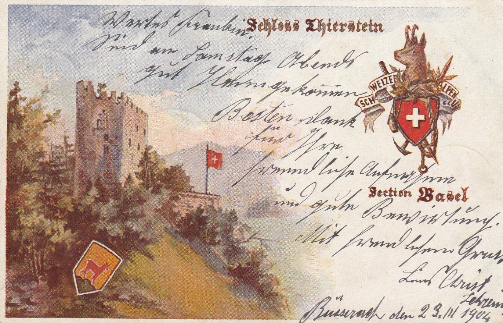 Cartoline postali: Schloss Thierstein – Usato da Rorschacherberg venduto da fratovi2