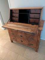Sekretärkommode im Biedermeier-Stil, Nussbaum furniert