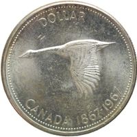 Kanada 100 Jahre Kanadischer Staatenbund 1 Dollar