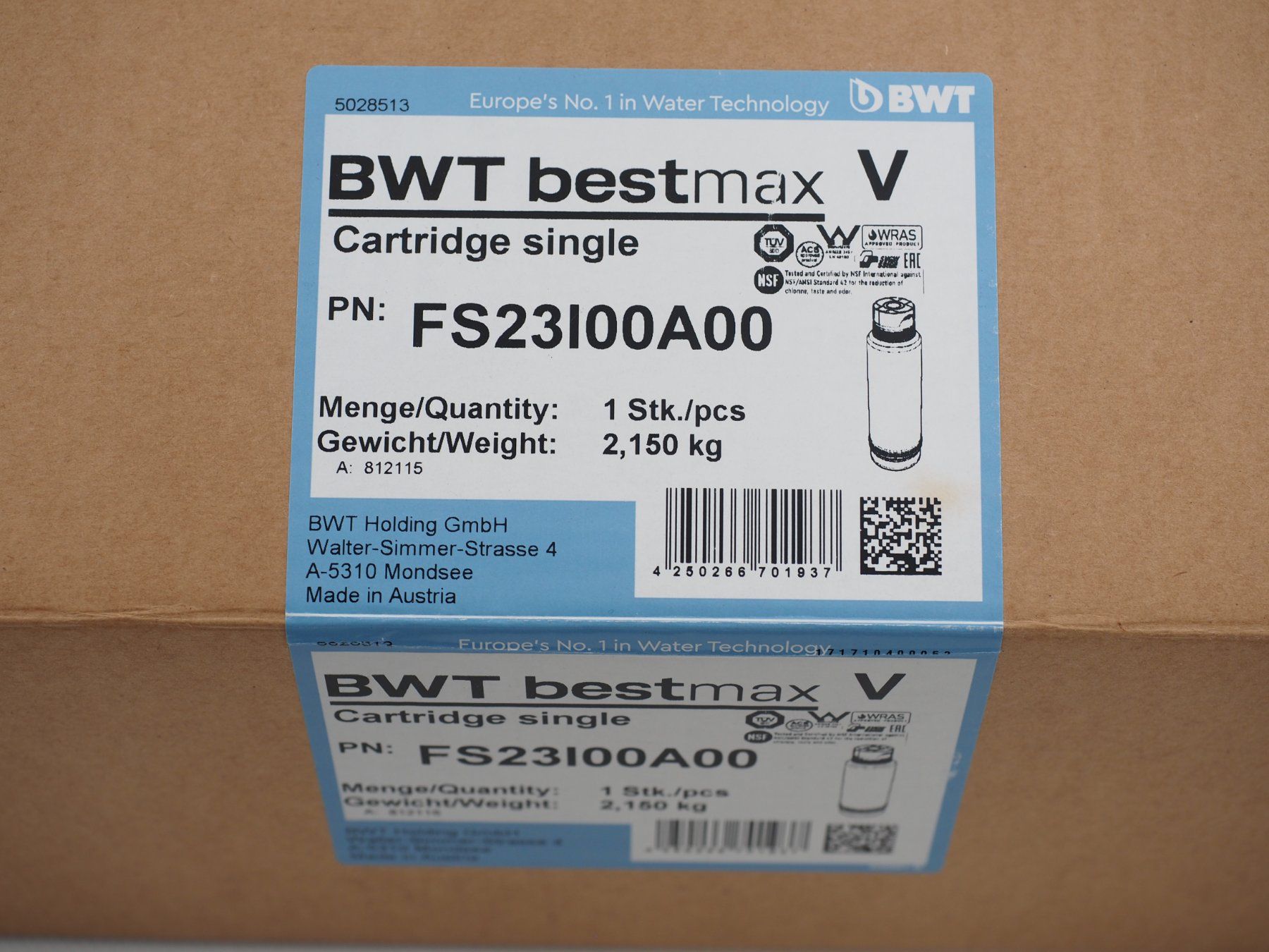 Sanitär: BWT Bestmax V Wasserfilterpatrone (20602) – Neu (gemäss Beschreibung) aus Zürich von fundsachenverkauf 2
