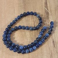 1 Strang Naturstein Perlen Alte Blau Sodalith 6 mm