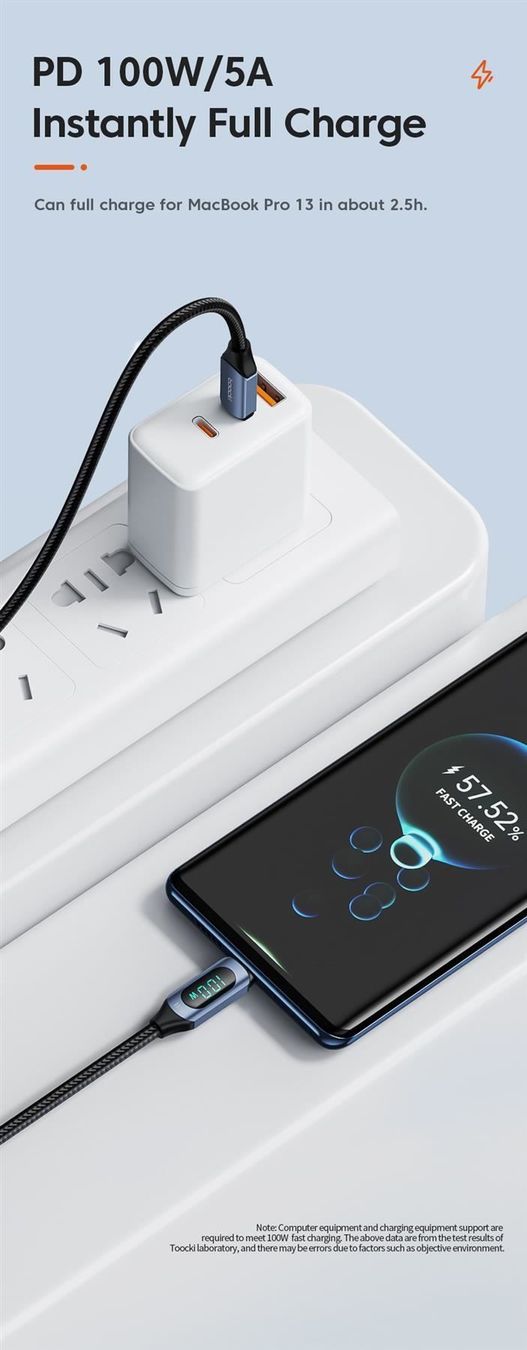 Ladegeräte: câble de recharge rapide USB 100W, 2 m – Neu und originalverpackt aus Delémont von abonprix 2