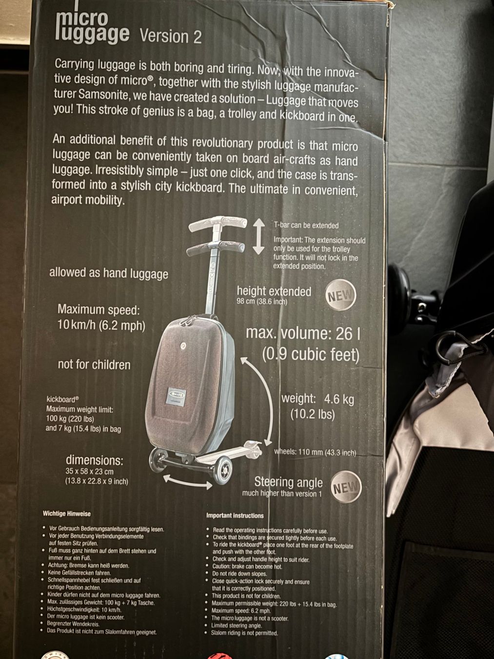 Kickboard: Rollkoffer und Kickboard (micro luggage II) – Gebraucht aus Lengnau AG von Maregg2017 5