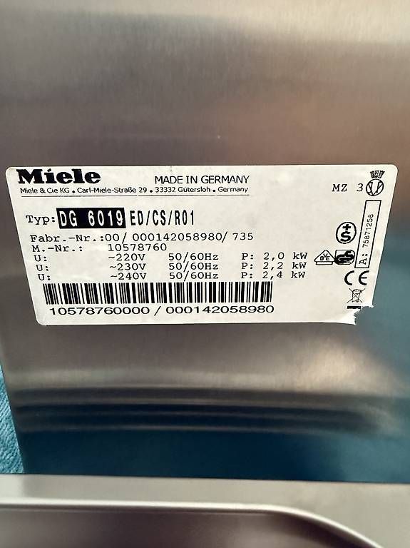 Miele Appareils de cuisine: Miele Einbau-Dampfgarer DG 6019 ED – D'occasion à Bern par Gees79 4