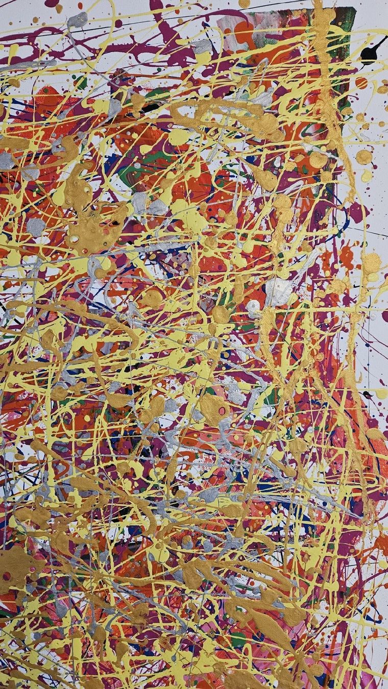 Tableaux: Tableau abstrait unique, explosion de couleurs vives! – Neuf (Voir description) à Le Locle par fab_c9hh 4