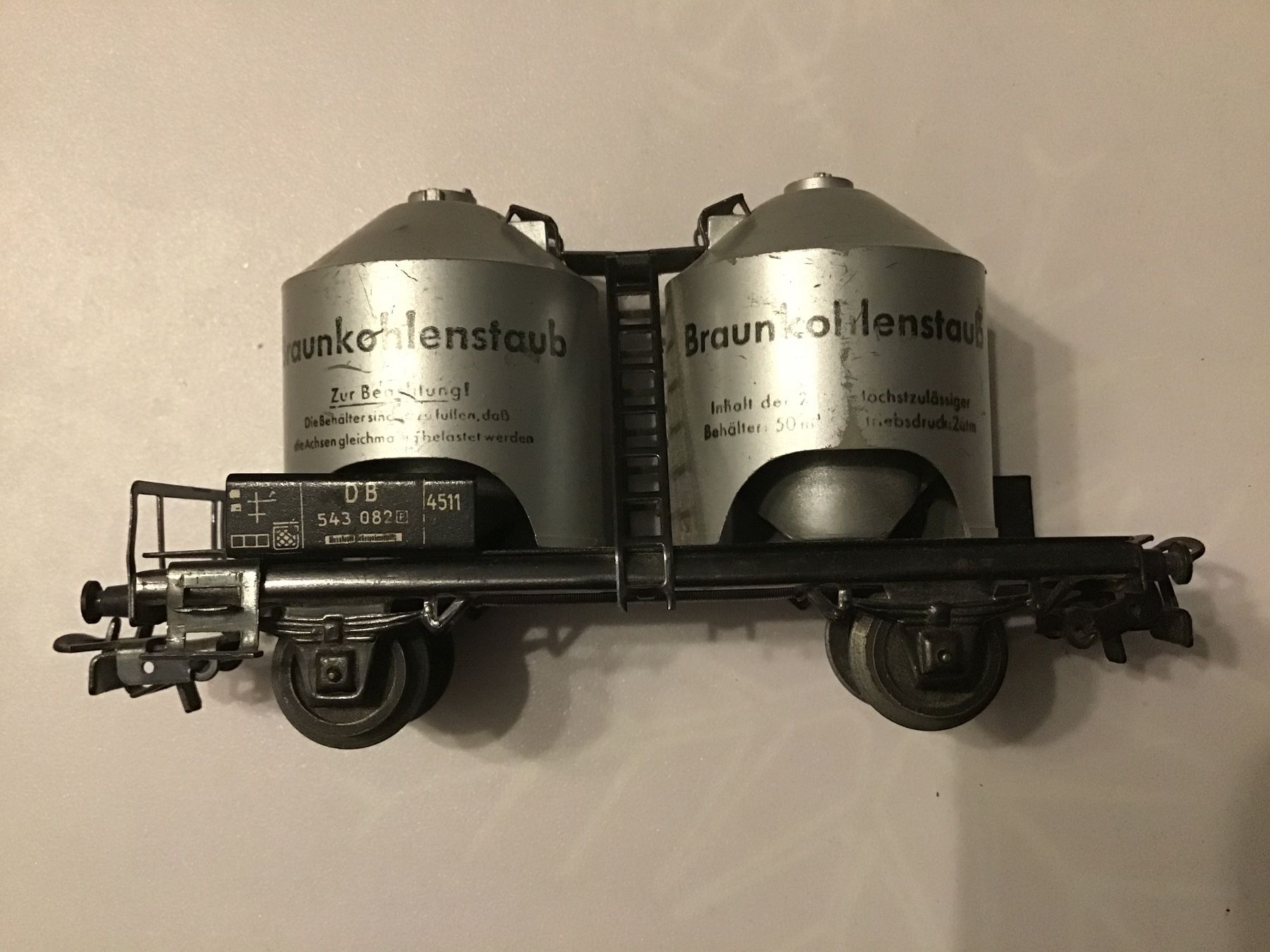 Märklin Modellini di ferrovie: Märklin Güterwagen Braunkohlenstaub Nr. 4511 – Usato da Scherzingen venduto da Starseller62 1
