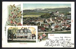 Worb, Hotel Bären, Ortsansicht aus der 