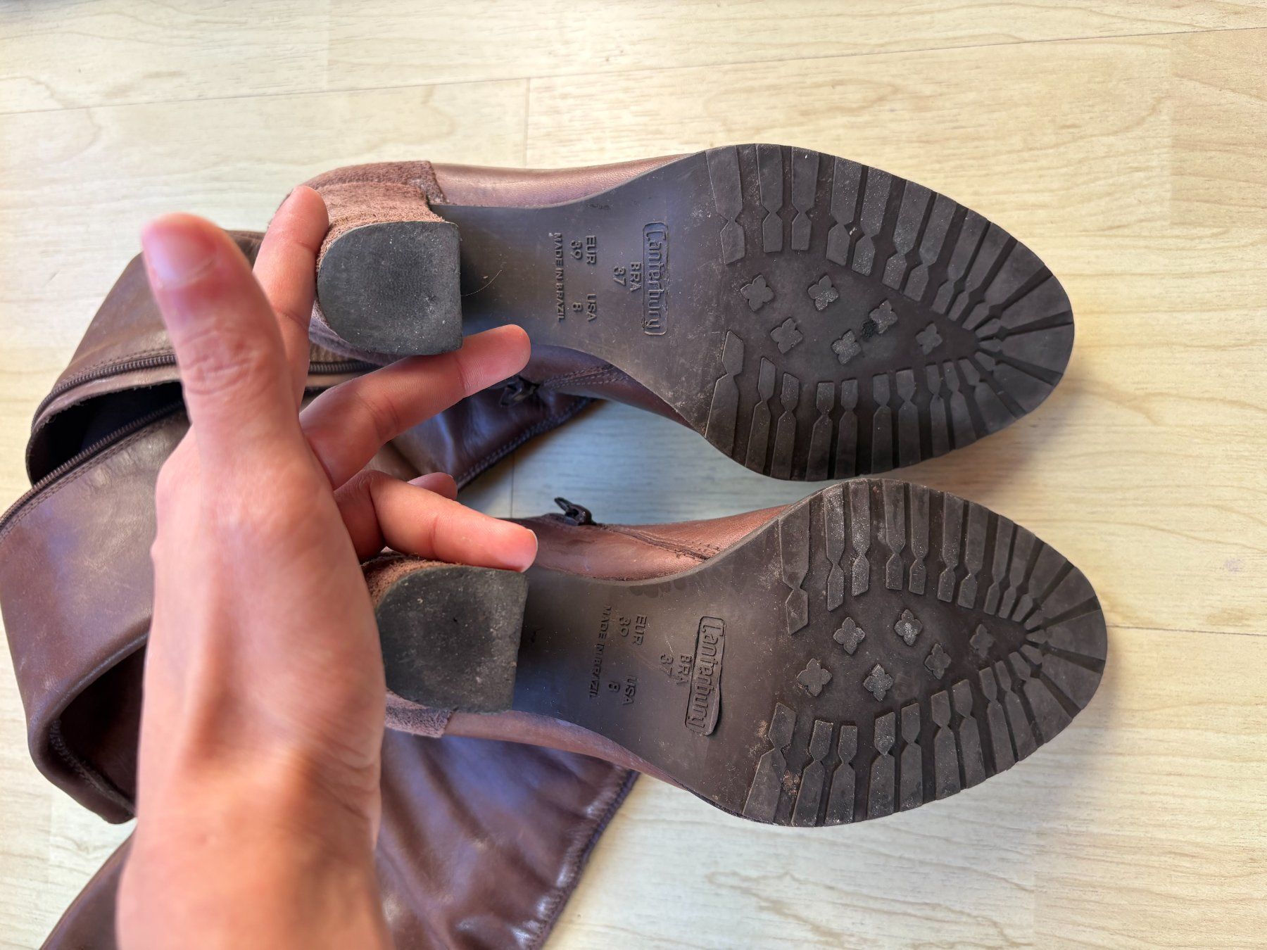 Scarpe da donna: Cantão brown leather boots 39 – Usato da Fribourg venduto da georgeabottino 7