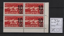 Flugpostmarken Viererblock F21 Postfrisch Kat. 8.-