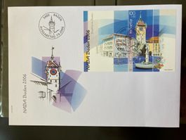 Schweiz 2006 Ersttagsbrief Satz Block Stadturm Baden NABA