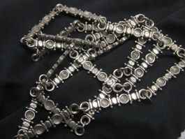 Antik Element Kette Collier Silber 925 / 70cm / 37g
