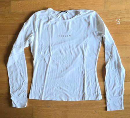 Sisley Langarmshirt Gr. S, Glitzerprint
