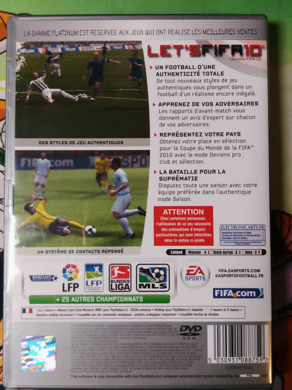 Sony Giochi: FIFA 10 PLATINUM (PS2) (FR) – Usato da Le Locle venduto da Nidaime_Tackle 1