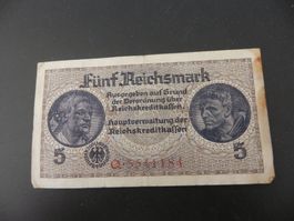 Banknote Deutschland 5 Reichsmark 1940 - 1945