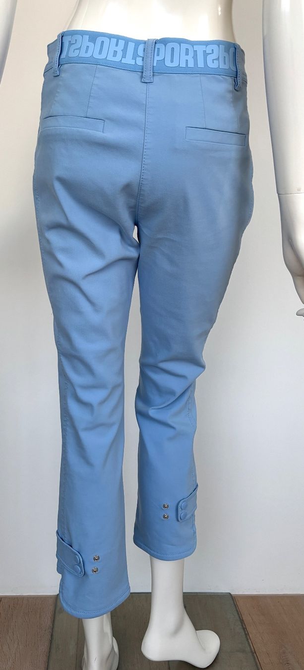 Marc Cain Pantaloni: MARC CAIN Hose, Baumwolle hellblau Logo-Bund - EU 36 – Usato da Bottmingen venduto da Merkur_Basel 2