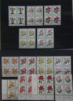 Pro Juventute 1972/77/82  Rosen Serie 4-er Blocks Postfrisch