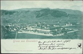Gruss aus EINSIEDELN gel. 1901 nach St. Fiden Ct. St. Gallen