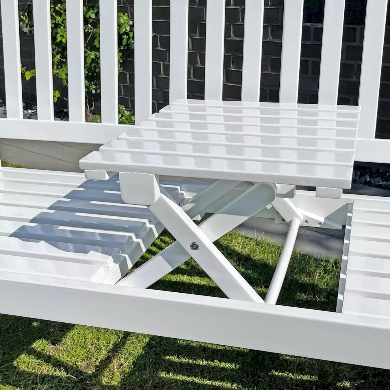 Bancs: Gartenbank mit Tisch weiß – Neuf avec emballage d'origine à Bottighofen par zaap 4