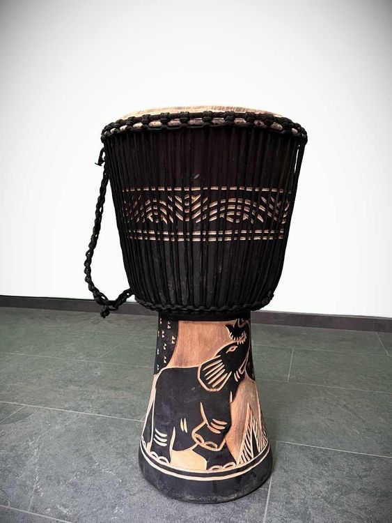 Djembe Trommel (60cm) Afrika Ghana Ziegenfell Tweneboah Holz Kaufen