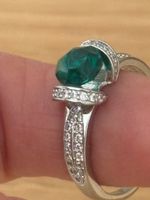 Luxus Elegante Gr.18/8 Ring Farbe: Silber/ Grün