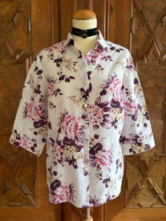PETER HAHN Bluse  Gr. 40EU 55% Leinen 45% Baumwolle  wie NEU