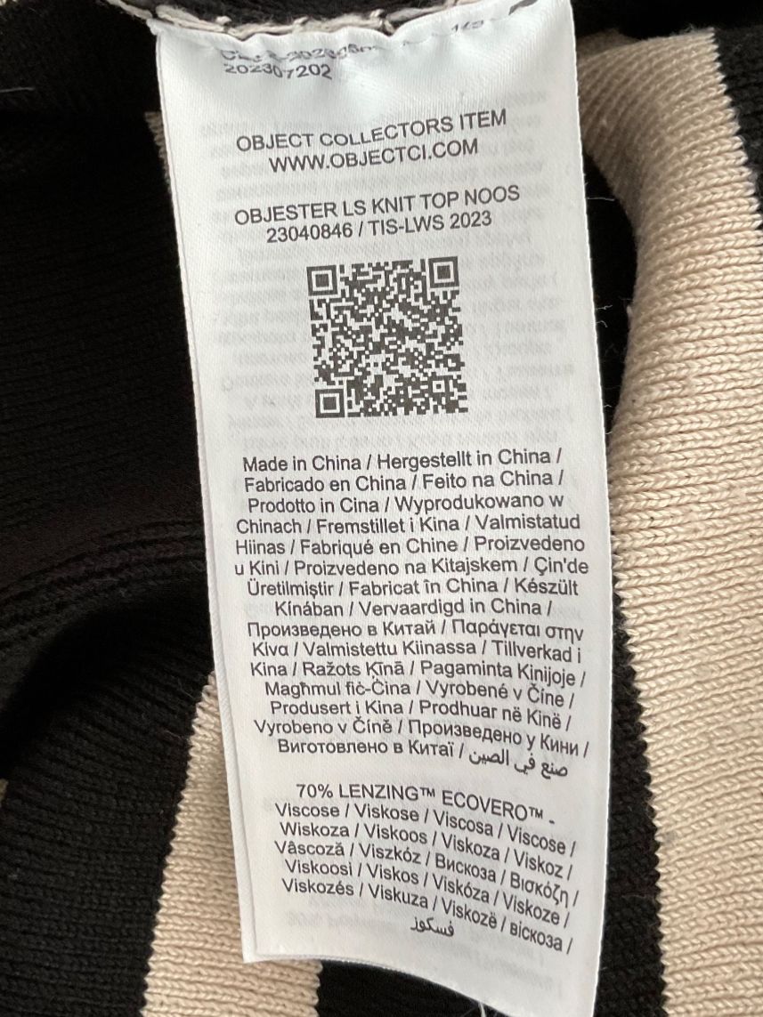 Maglioni & Felpe: Object Pulli schwarz-creme weiss gestreift Gr. L – Usato da Zufikon venduto da AGLAOPHOTIS 5