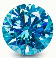 1CT Moissanite Sea Blue 6,5 Mm with GRA Certificate