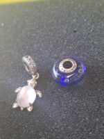 Lot Pandora Argent 925 🐢 rose et bead Murano bleu royal