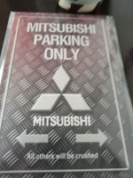 Blechschild-MITSUBISHI-PARKING ONLY