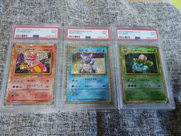 Pokémon PSA9 consecutive Chameleon wartortle Ivysaur Classic