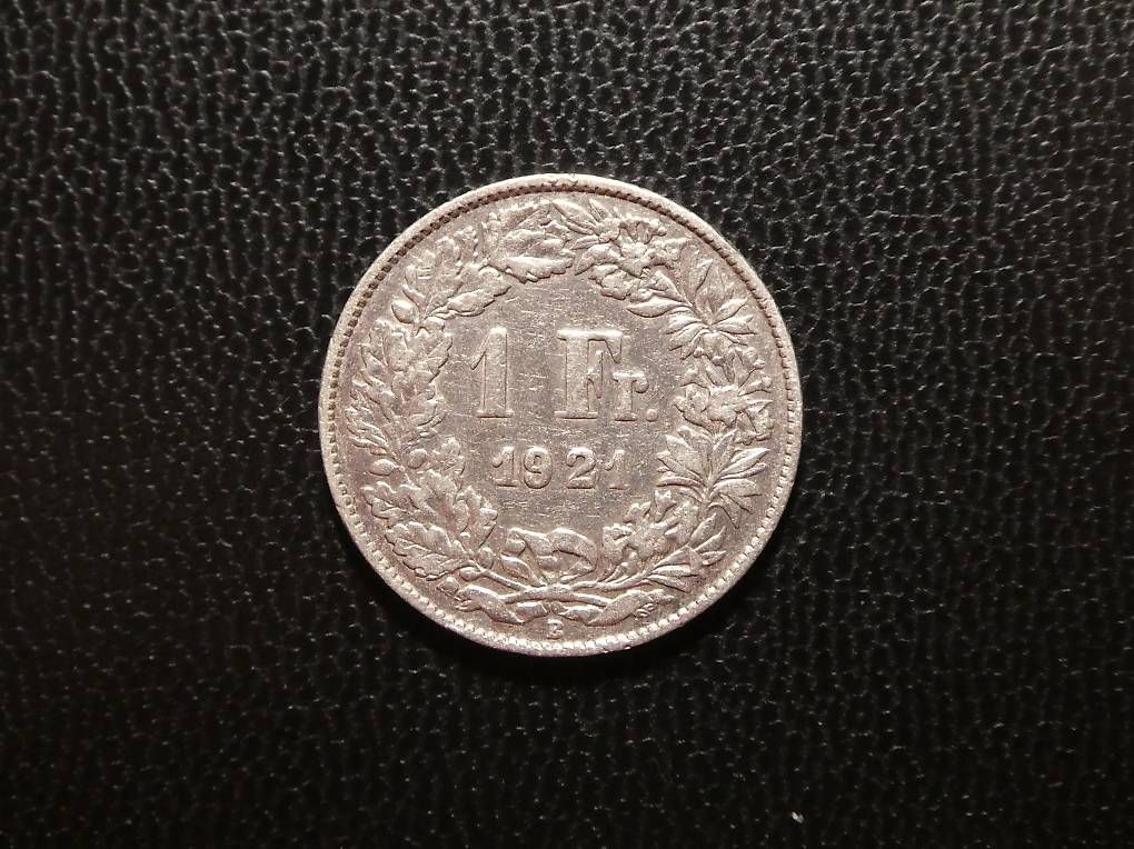 Tutti le monete: 1 Fr. Silbermünze  1921 – Usato da Andelfingen venduto da Annegret06