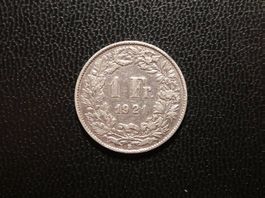 1 Fr. Silbermünze  1921