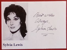 Sylvia Lewis 1931- Autogramm signiert Karte 10x15cm