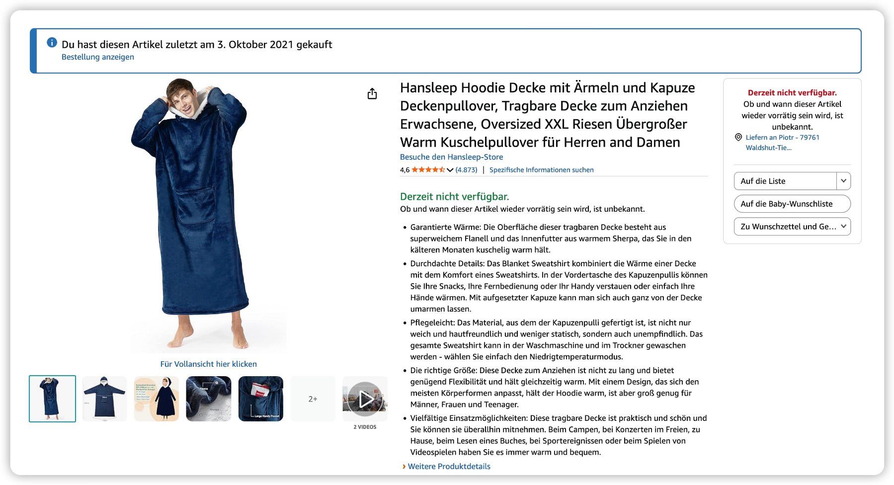 Maglioni & Felpe: Oversized Übergroßer Warm Kuschelpullover Deckenpullover – Nuovo (secondo la descrizione) da Zürich venduto da hanna1990 3