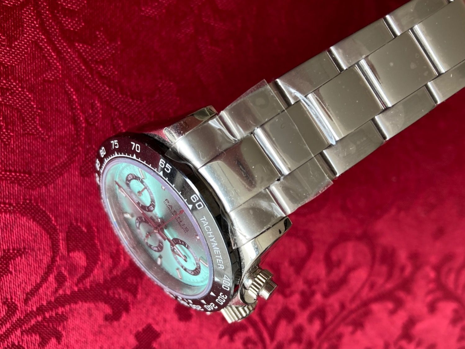 Parnis Uhren: Chronograph "super eisblau" von Parnis, 39mm, Quartz, neu ! – Neu (gemäss Beschreibung) aus Chur von Spuntz1 7